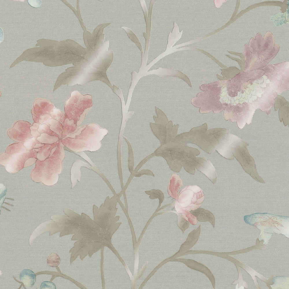 Little Greene - China Rose - French Grey Lustre - Wallpaper