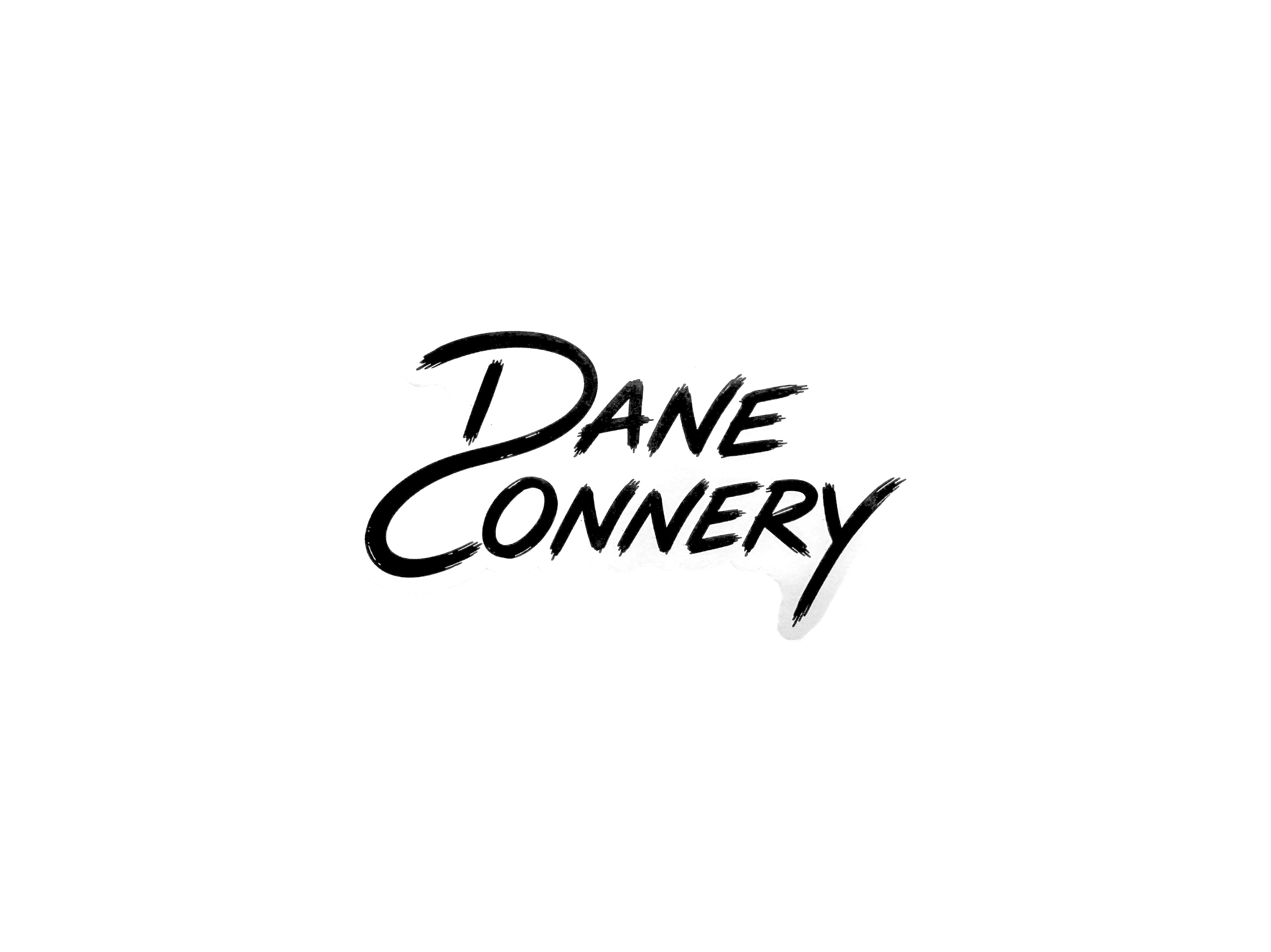 2x4 Dane Connery Sticker (Black/White)