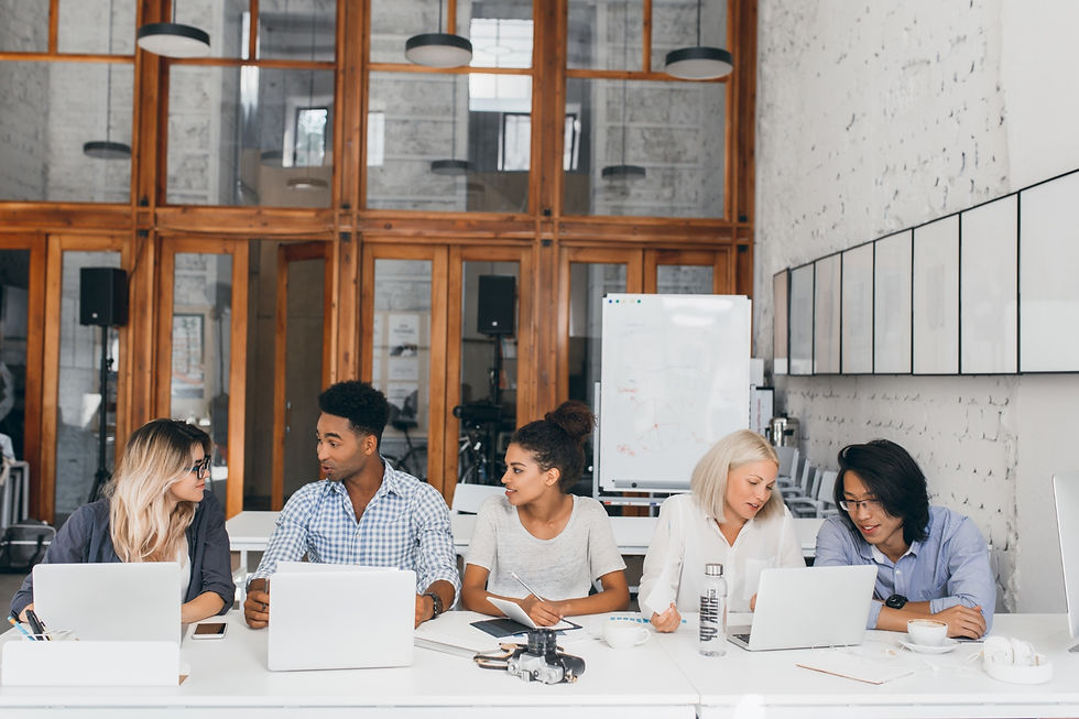 A work team building strong professional networks.