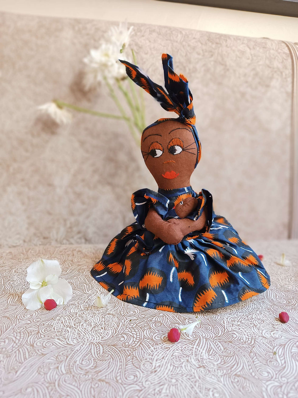 Miniatyrbild: African Black Dolls with Babies