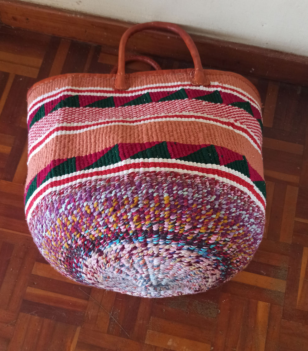 Thumbnail: Kiondo Basket | Multi-Coloured Handbag |Woven Handbag | Woolen Basket