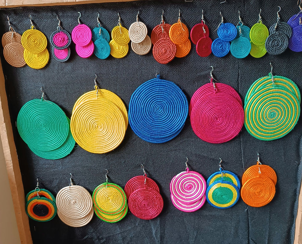 Thumbnail: Tiny Round Sisal Earrings