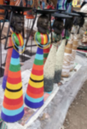 beaded candle holders sculpture