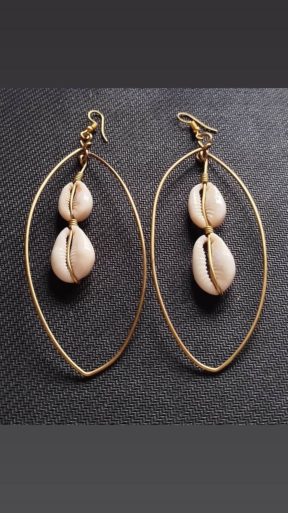 Thumbnail: Cowrie Shell Earrings – Boho African Handmade Jewelry from Kenya