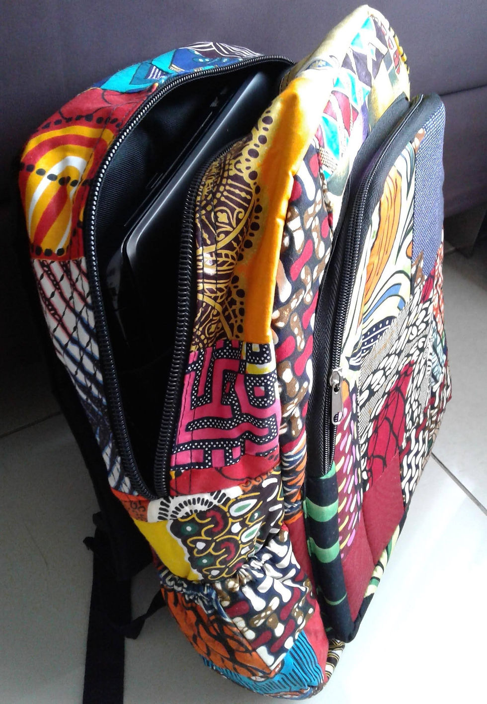 Miniatura: african patchwork backpack
