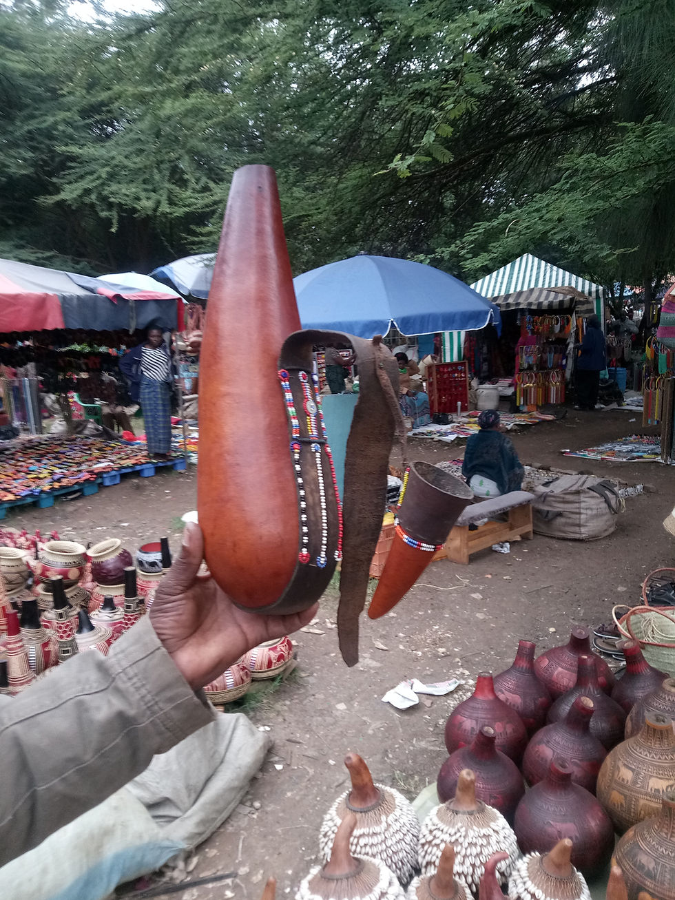 Miniature : African Traditional Liquor Gourd