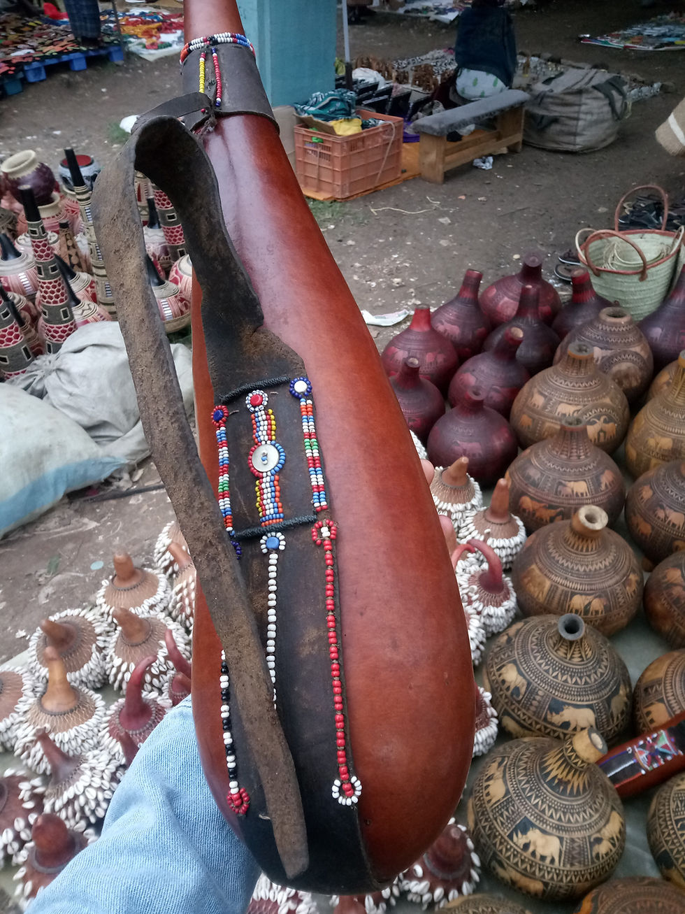 Miniature : African Traditional Liquor Gourd