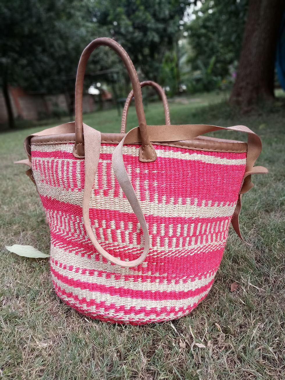サムネイル： Large Hand Woven Sisal Basket