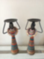 Thumbnail: Welded Metal Figurines | Candle Holders | Maasai Couple