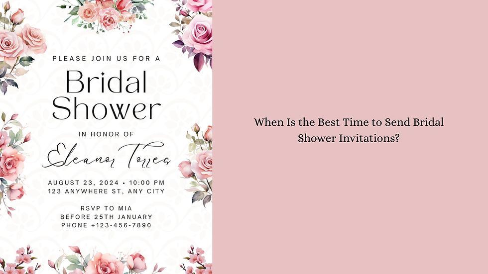 When Is the Best Time to Send Bridal Shower Invitations?