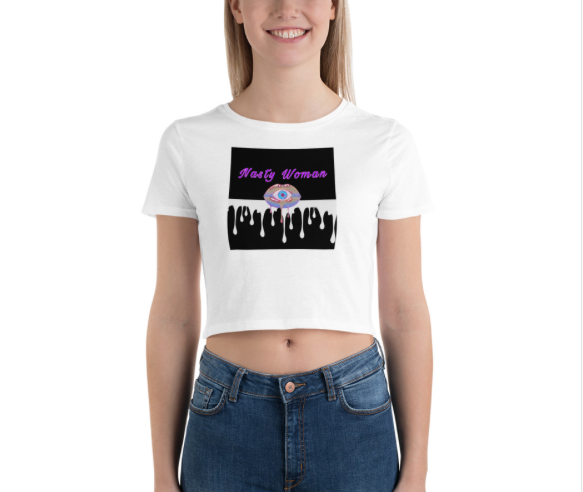 Nasty Woman Evil Eye Drip Crop Top