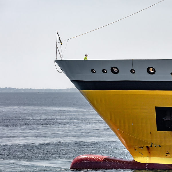 A sailor monitoring the move of his ship