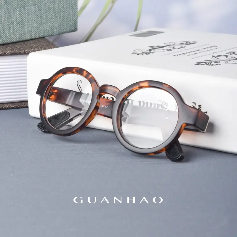 Thumbnail: Guanhao Brand Reading Glasses Vintage Round Frame Clear Glasses Men's Th