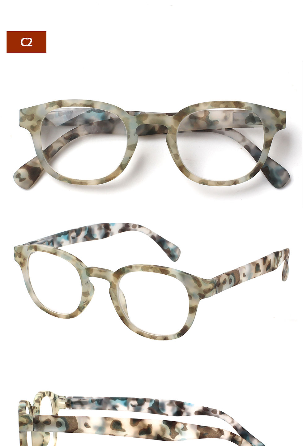 Thumbnail: Turzing Round Reading Glasses Ladies Reading Glasses Spring Hinge Reader Glasses