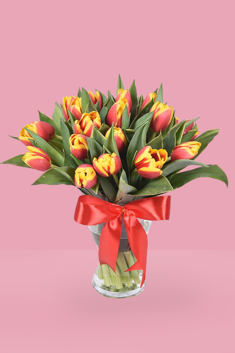 Jarrón con Tulipanes Eleannor DURANGO