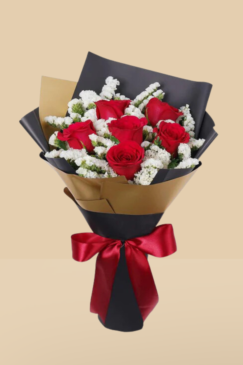 Bouquet de 6 Rosas Rojas Torreón