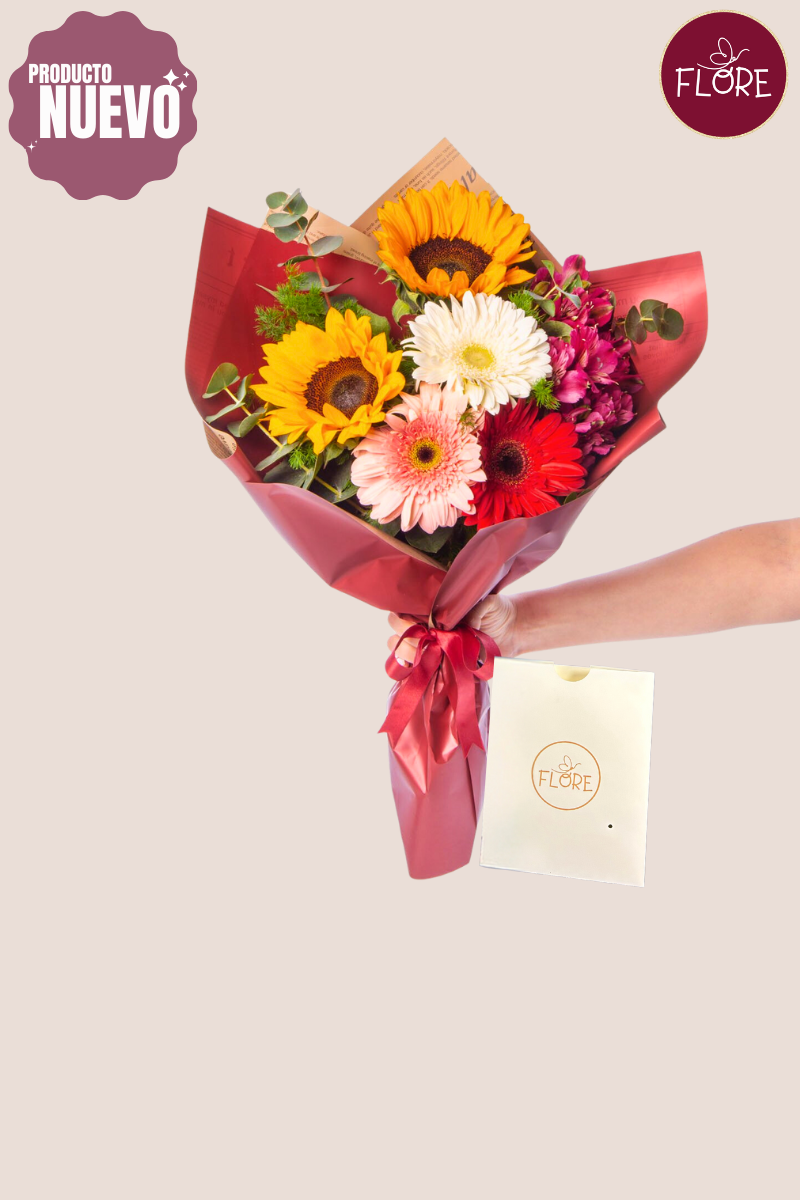 Ramo de girasoles y gerberas