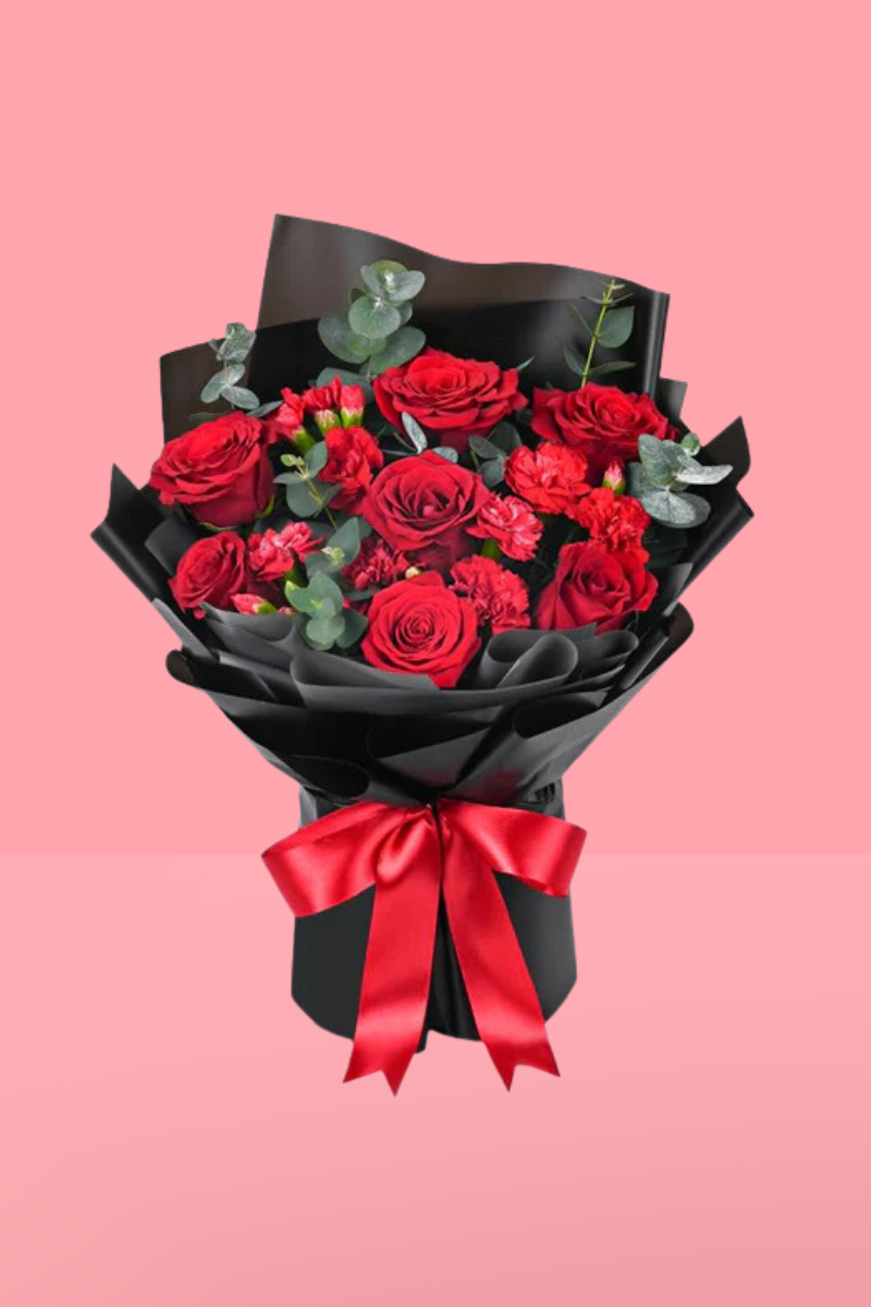 Ramo de rosas y mini claveles MONTERREY