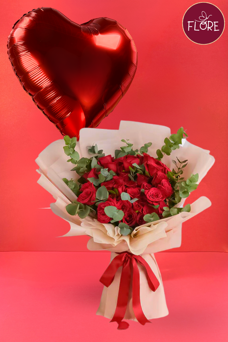 Rosas rojas en ramo