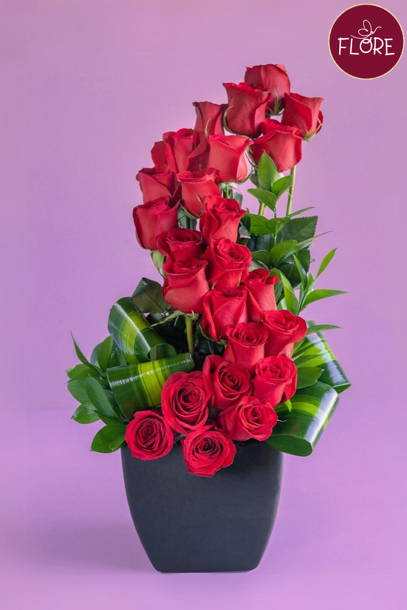 Arreglo de 24 rosas