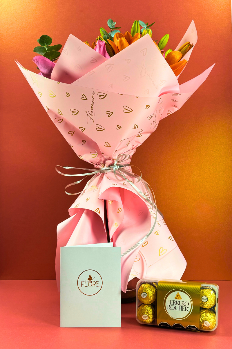 Ramo de flores y Chocolates