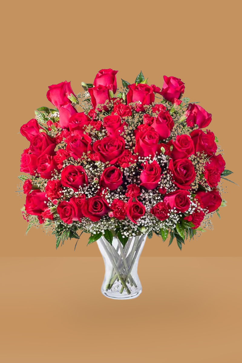 Jarrón con Rosas Rojas DURANGO