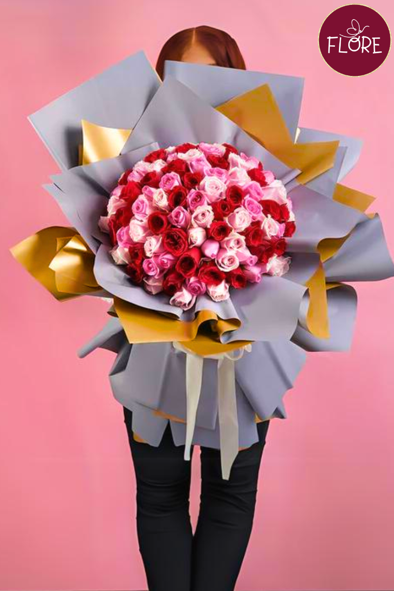 Ramos buchones 100 rosas