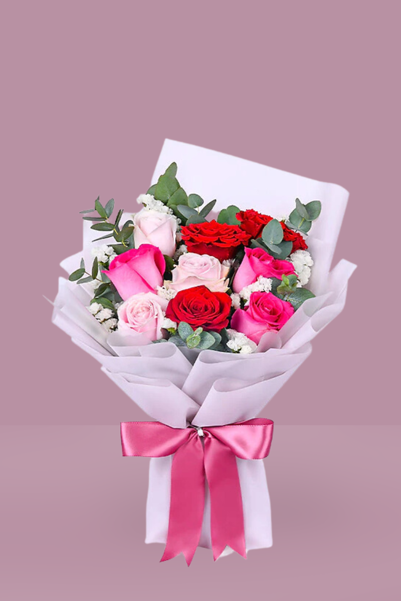 8 Rosas en Ramo MONTERREY