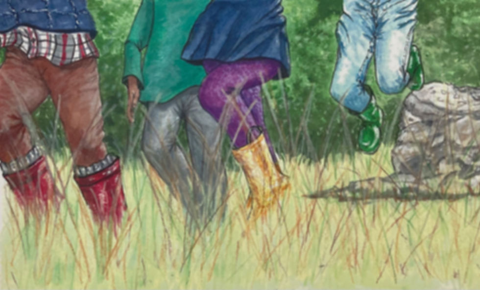 Children Running with Boots