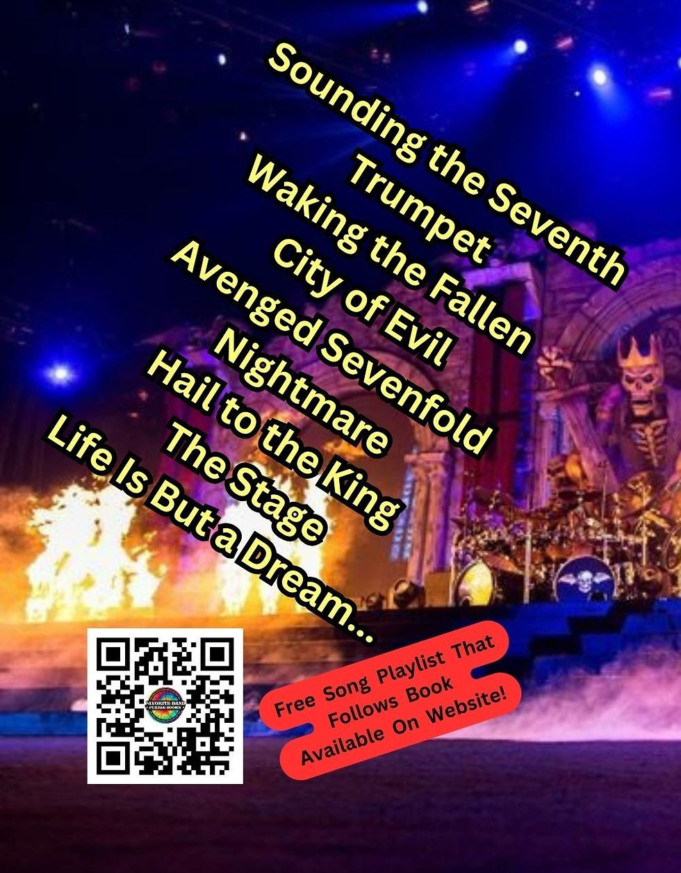 AVENGED SEVENFOLD WORD SEARCH BOOK COVER BACK