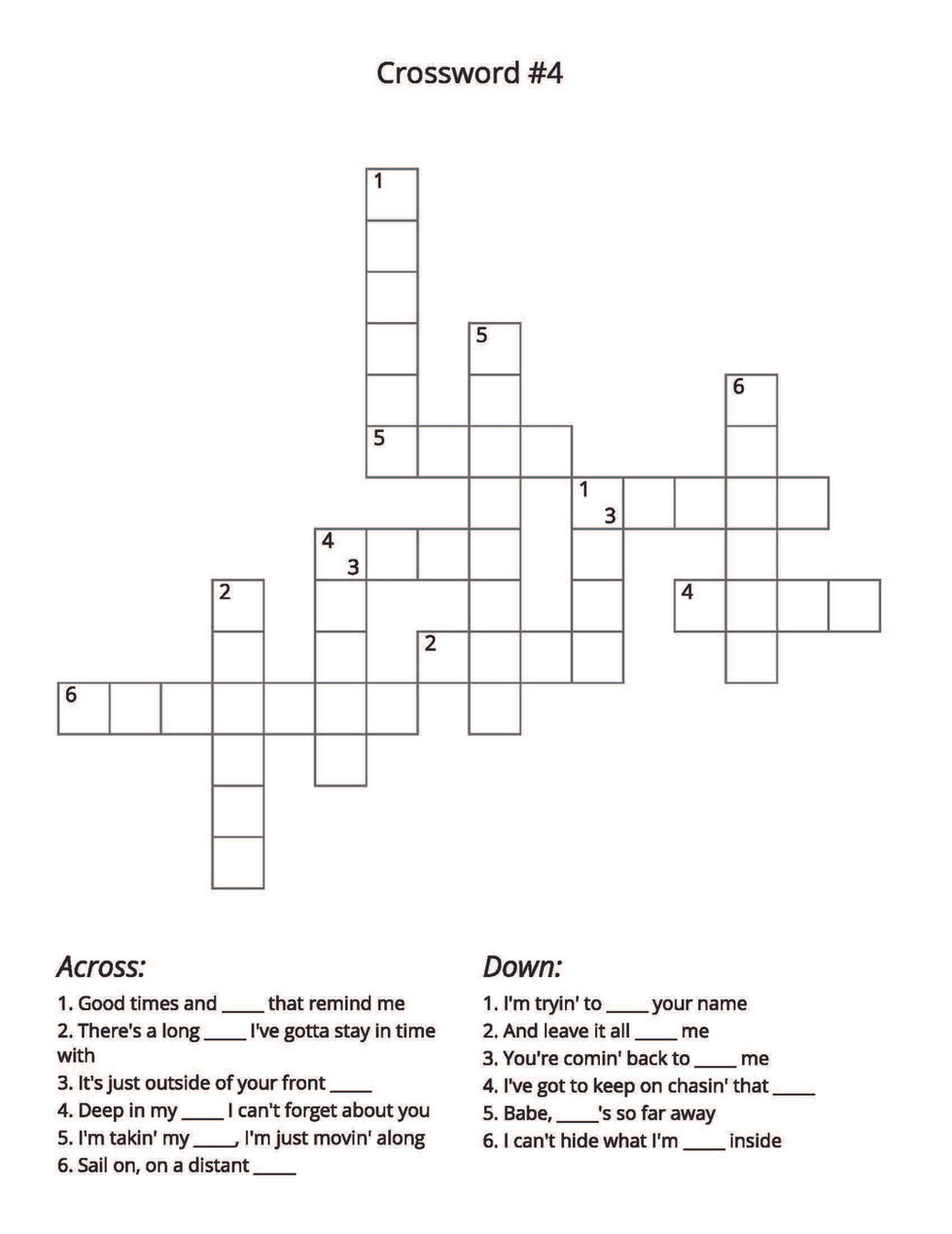 BOSTON CROSSWORD PAGE
