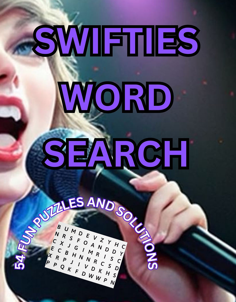 Taylor Swift WORD SEARCH PUZZLE BOOK COVER FRONT