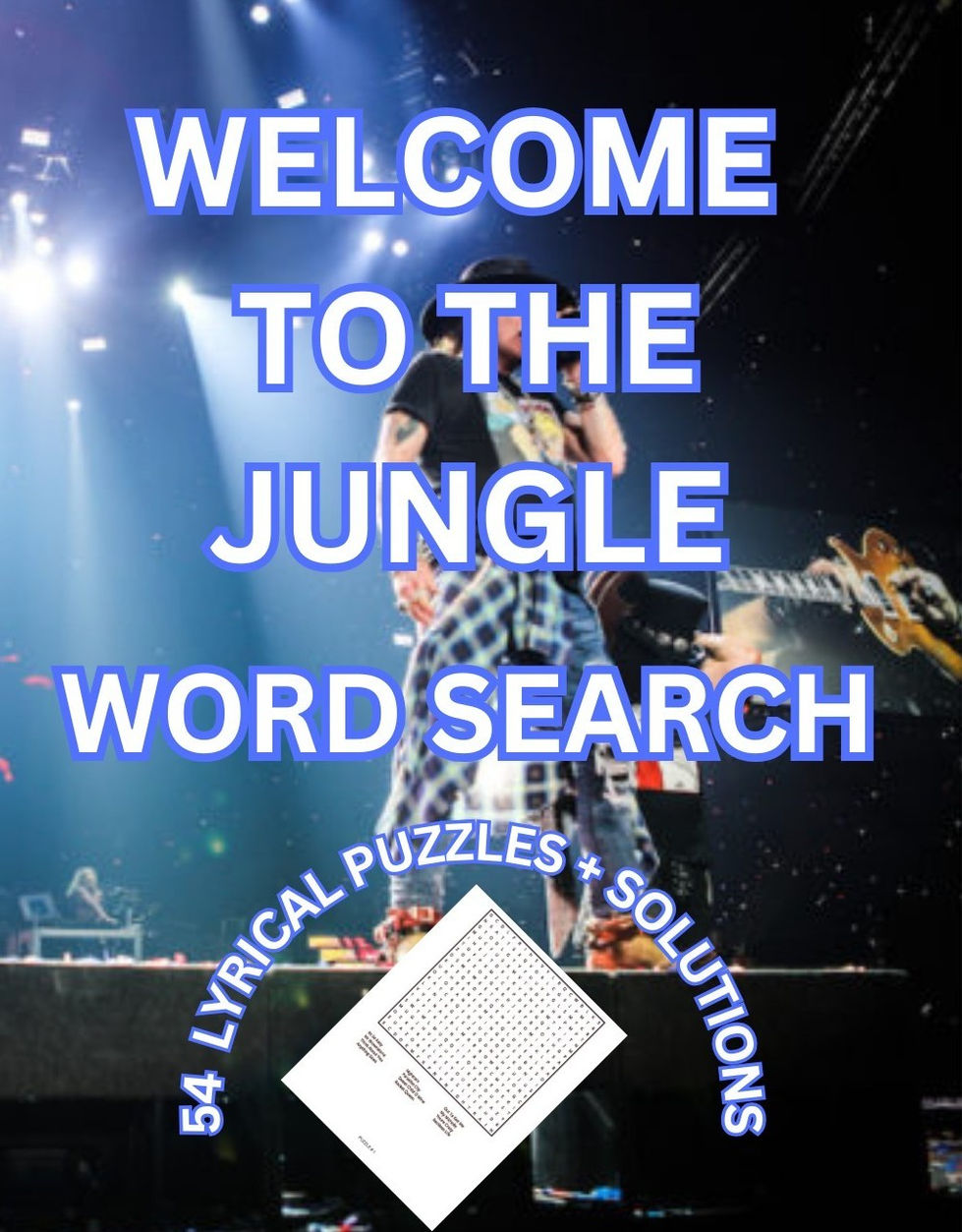 GUNS N' ROSES WORD SEARCH