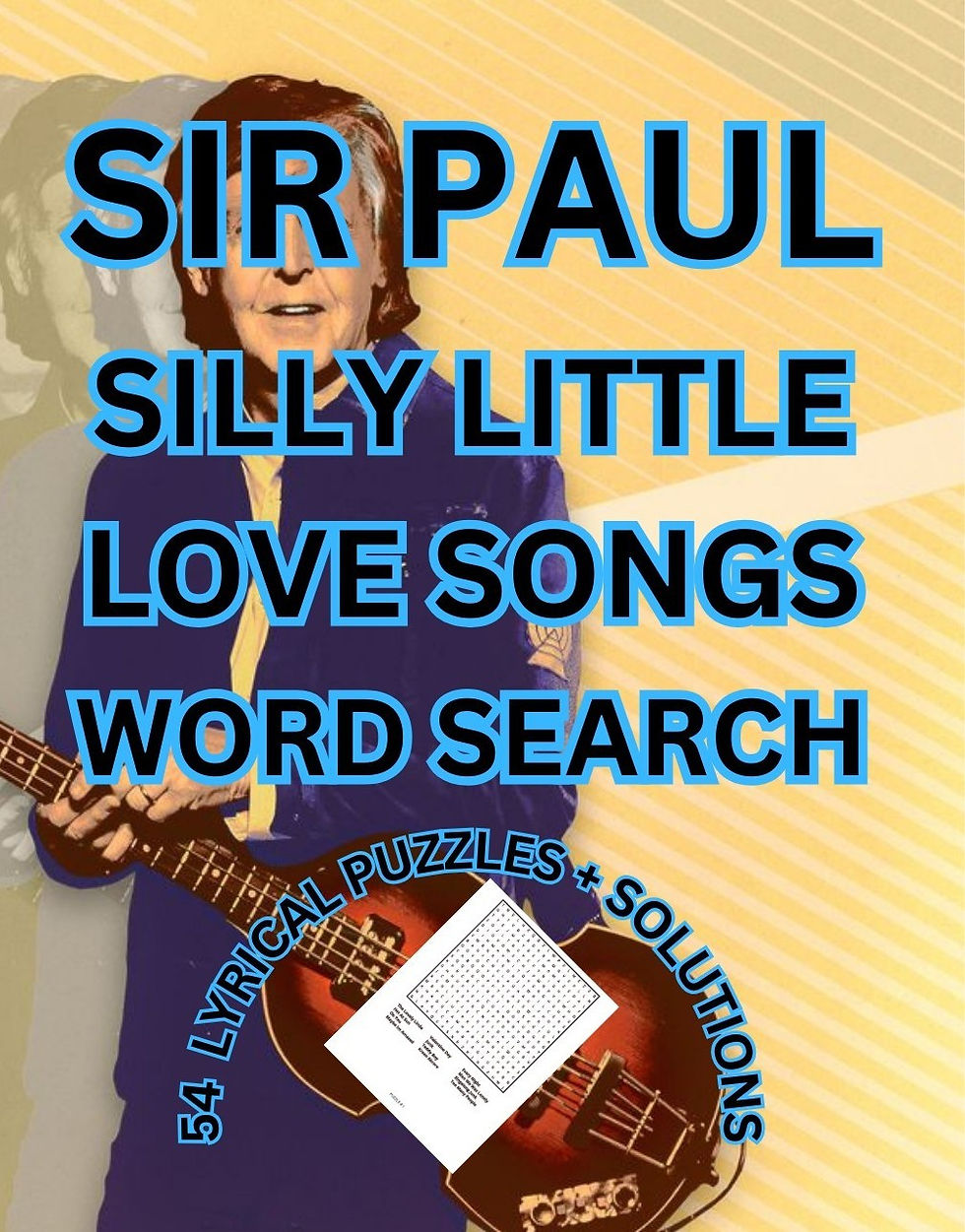 Paul McCartney WORD SEARCH PUZZLE BOOK COVER FRONT