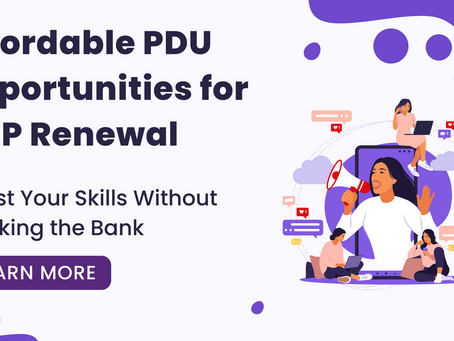 Free or Low-Cost PDU Opportunities for PMP Renewal