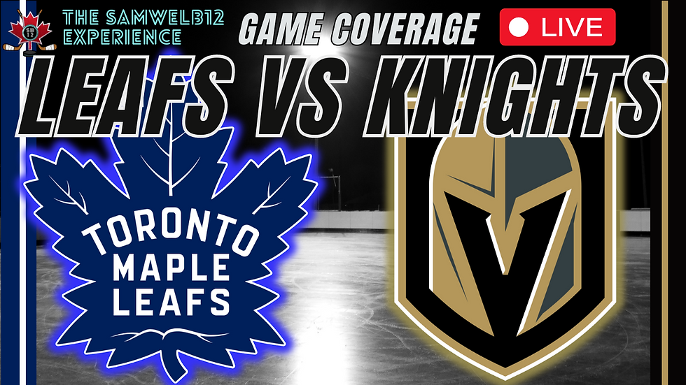 Toronto Maple Leafs vs Vegas Golden Knights LIVE STREAM NHL Game Audio | Leafs Live Gamecast