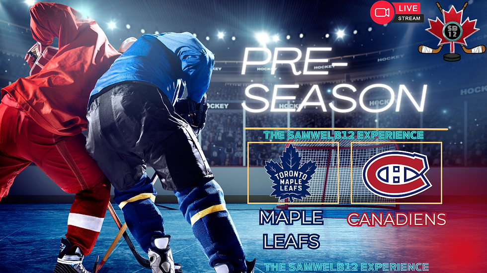 Toronto Maple Leafs vs Montreal Canadiens | Preseason - Live Play-by-Play