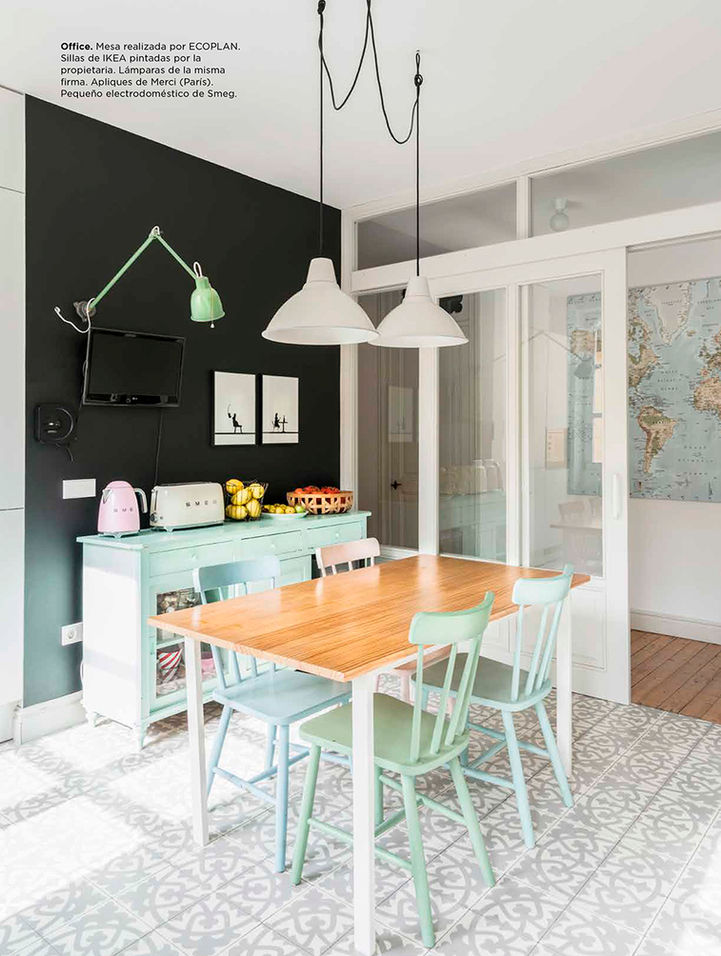 Editorial revista Interiores, fotografía de interiores, piso en Santander con vistas a la Bahía. 