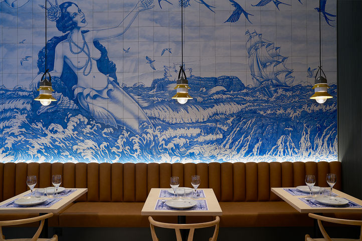 Restaurante en Santander. La Voladora, proyecto del estudio Aedificare. Fotografía de interiores. 