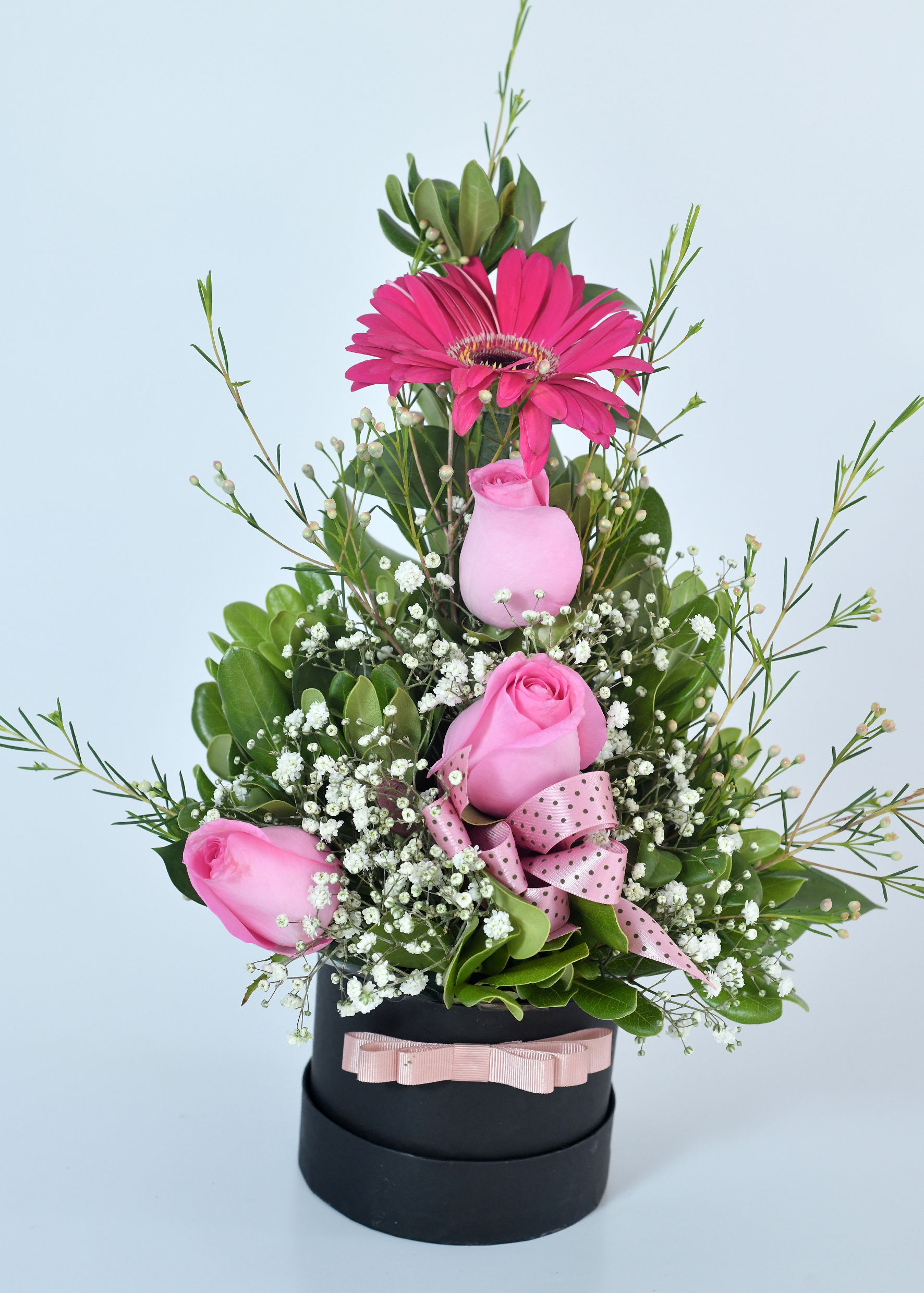 Box Elegance Rosas e Gérbera