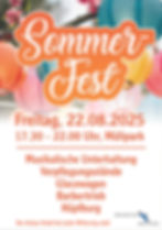 Flyer Sommerfest im Mülipark Lenzburg