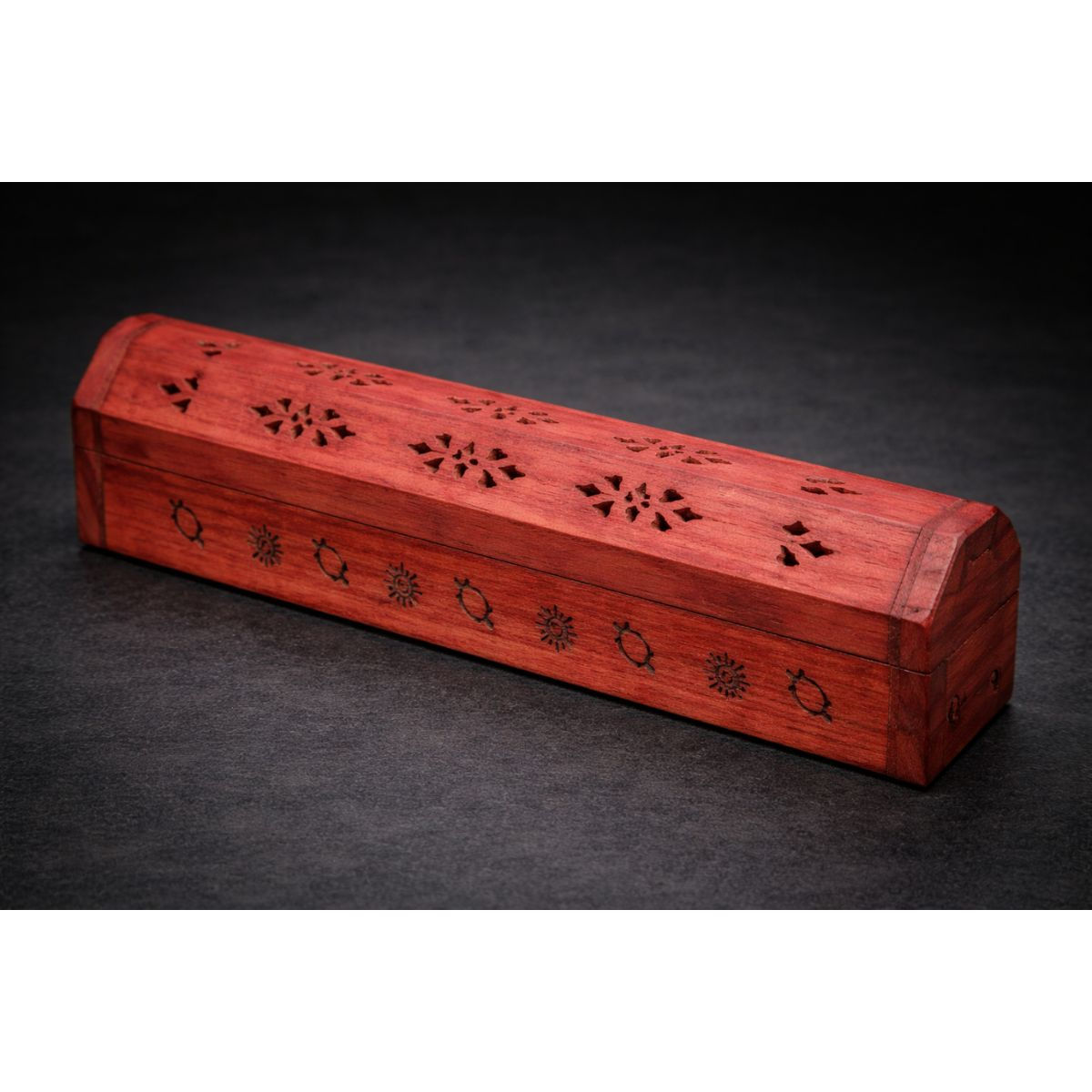 Red Wooden Incense Burner Box