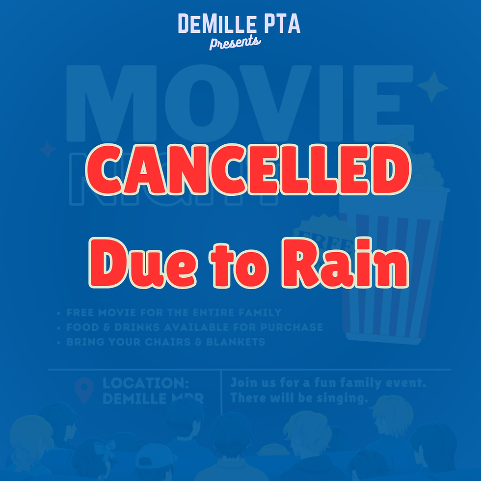 Movie Night - Cancelled Due to Rain