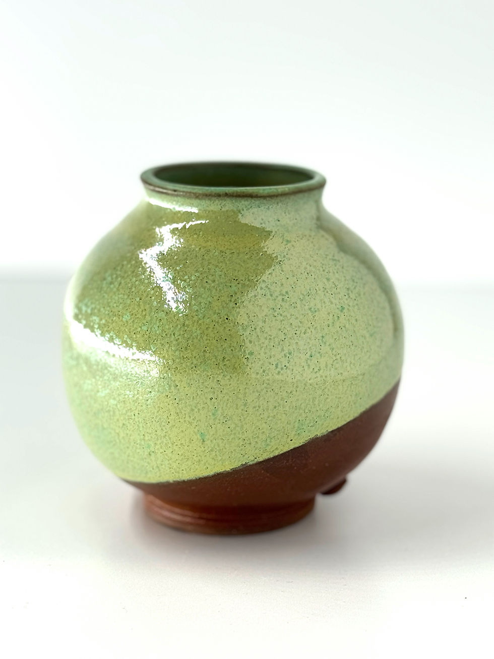 Thumbnail: Handmade Pottery Orb Jar Small Round Vessel Vase