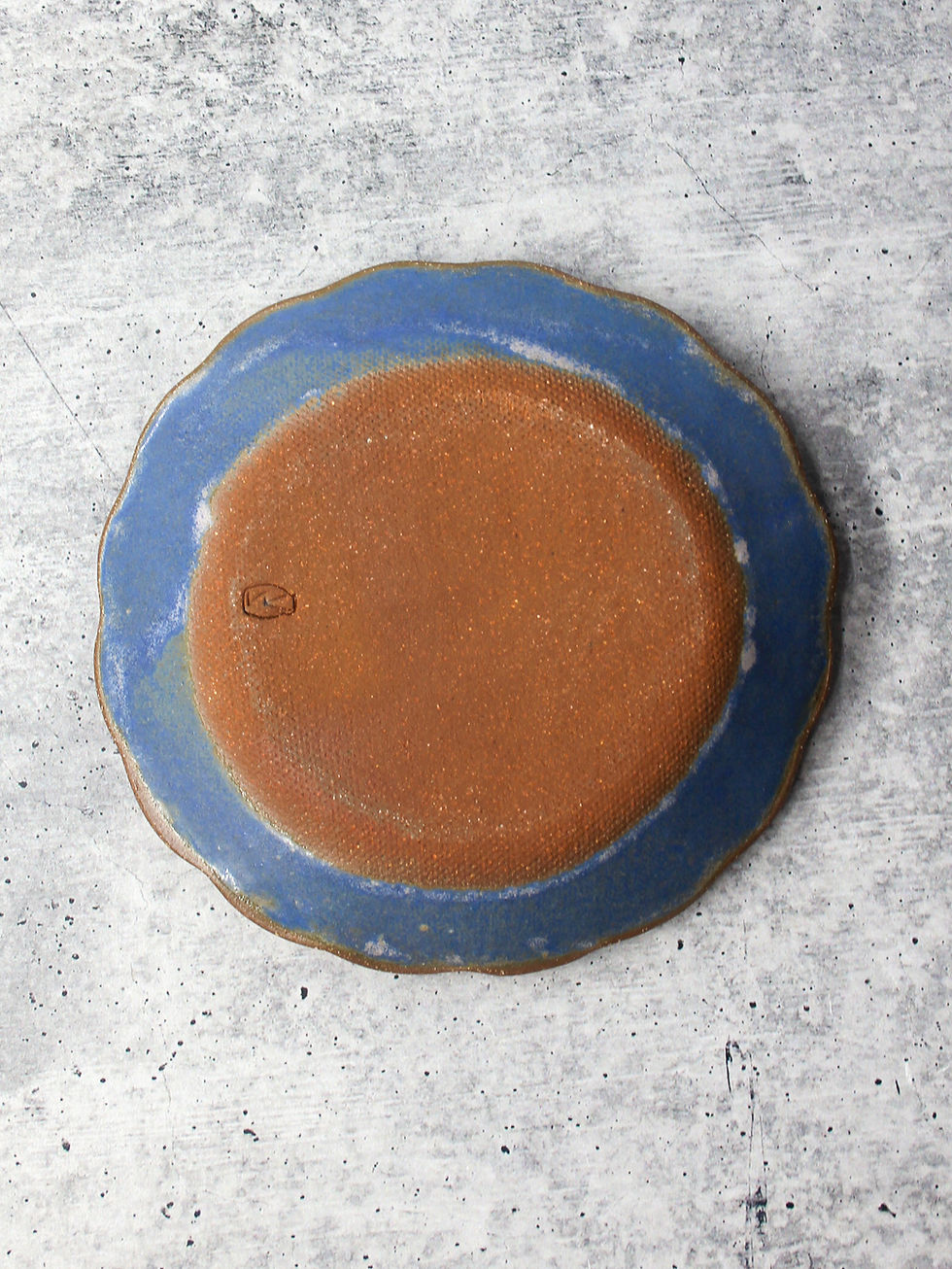 Thumbnail: Handmade Ceramic Saucer, Ruffle Edge Snack Plate, Trinket Jewelry Dish