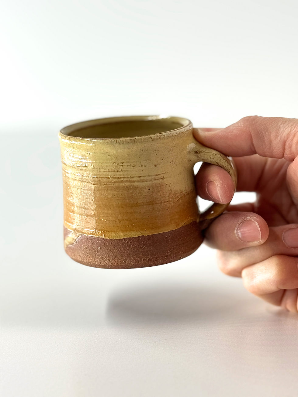 Thumbnail: Handmade Espresso Cup, 4 oz Ceramic Coffee Cup, Wheel Thrown Stoneware Tasse Mug