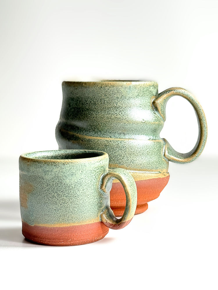 Thumbnail: Handmade Espresso Cup, 4 oz Ceramic Coffee Cup, Wheelthrown Stoneware Tasse