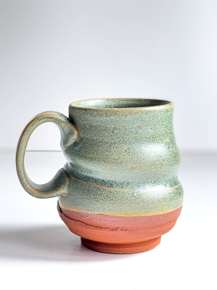 Thumbnail: Handmade Giant Mug - Red Stoneware - Wheelthrown - Coffee Mug - Stein