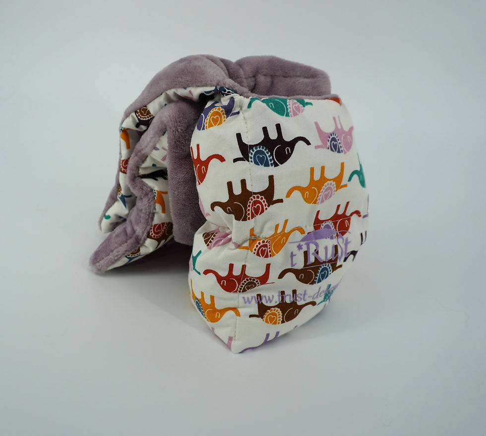 Nekkussentje L katoen & fleece: olifanten