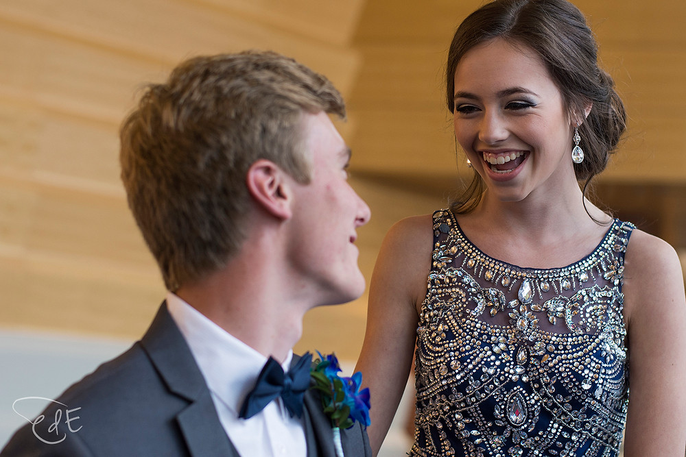 High school prom couple